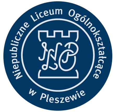 Logotyp NLO w Pleszewie - tarcza z napisem